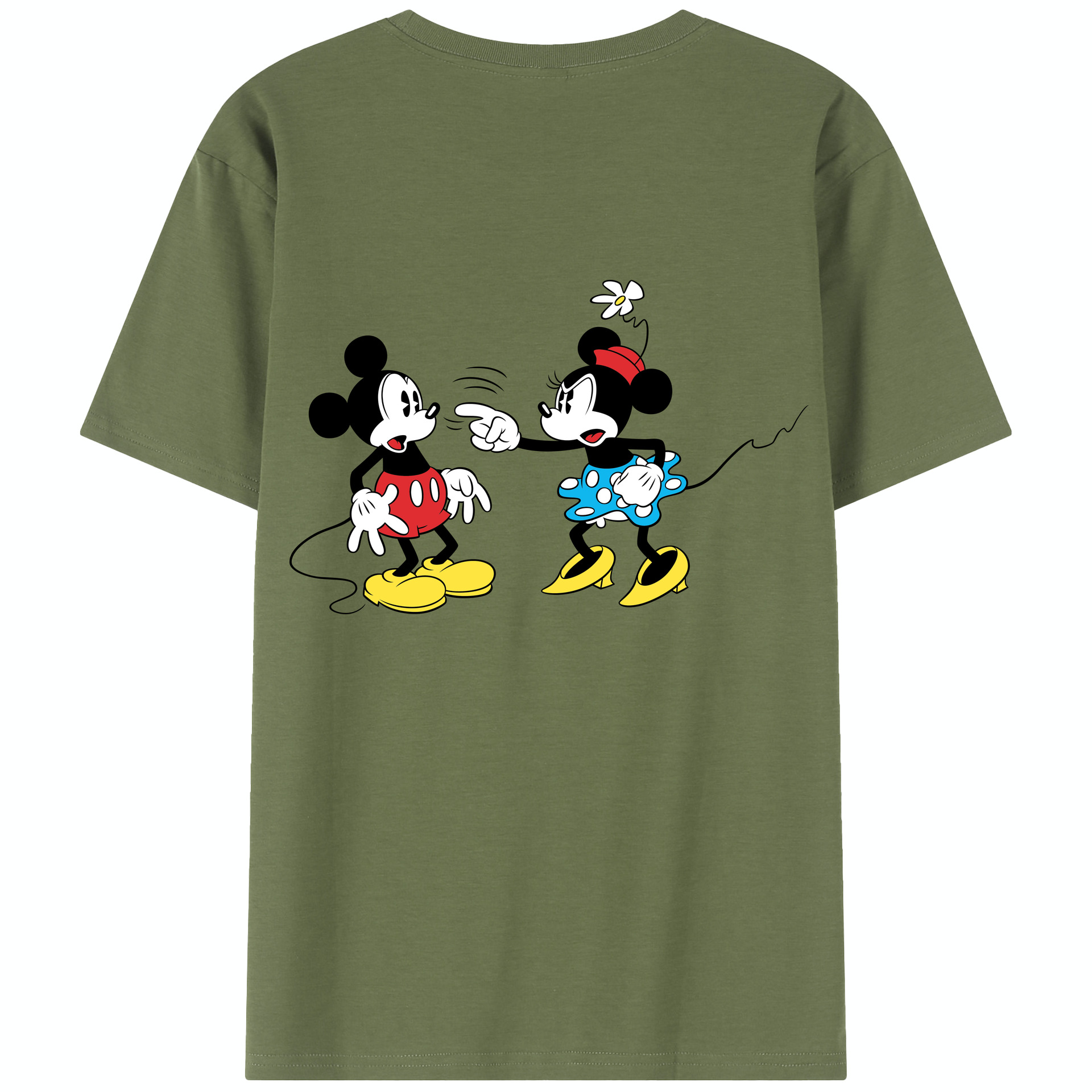 （画像用） ミッキーマウス Mickey Mouse 綿100％半袖Tシャツ（背面プリント）